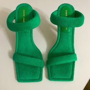 Good American: Terry Slip On High Heel Sandal